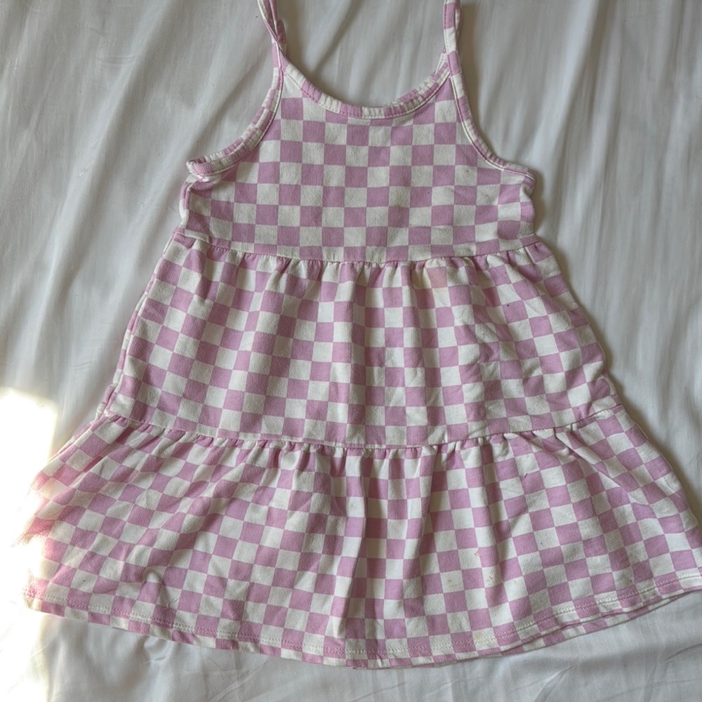 Grayson mini Pink Checkered Kids dress